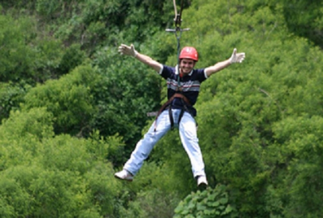 Volando en el parque